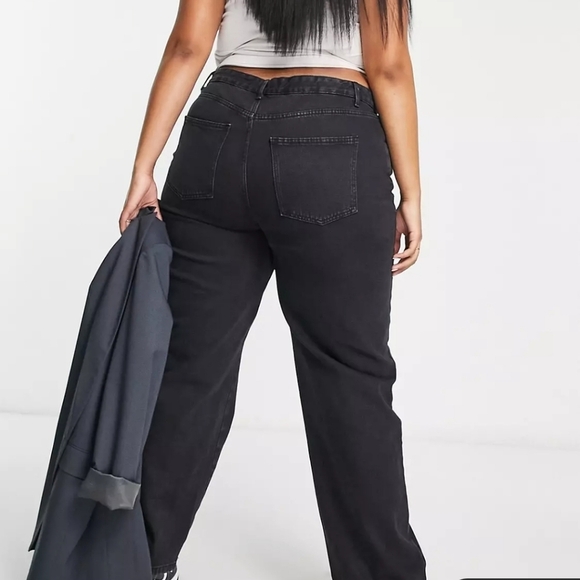 Cotton:On Curve Loose Straight Leg Jeans in Black Size Women's 14 NEW with Tags - Picture 2 of 14